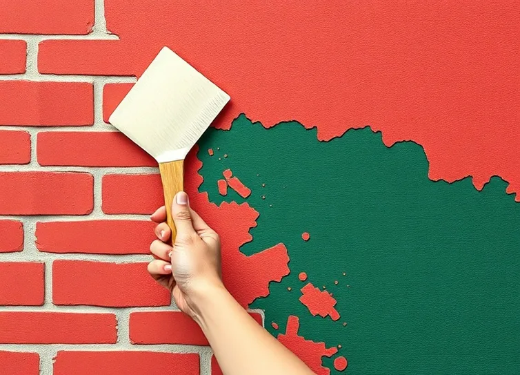 Ponçage et rebouchage des fissures avant mise en peinture